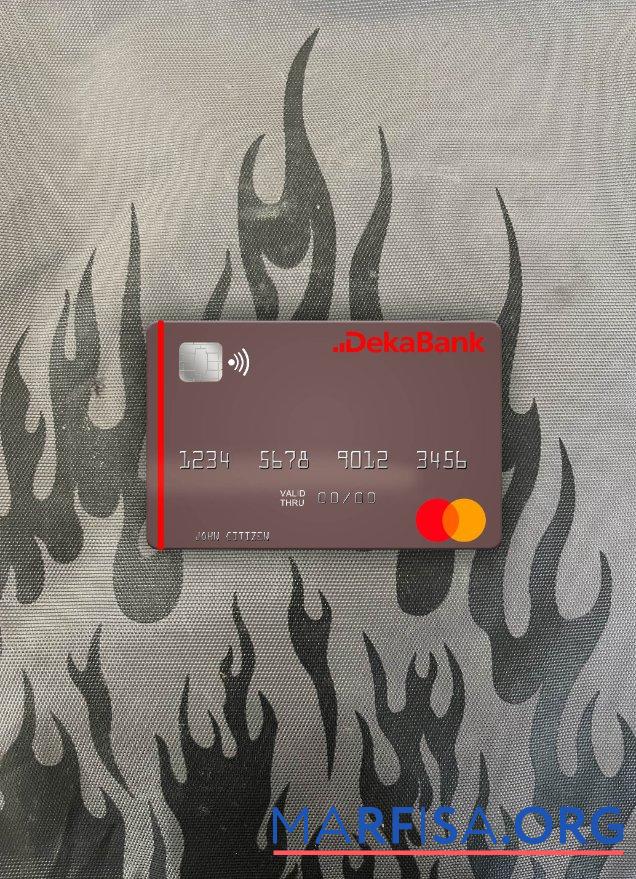Realistic Germany Deka Bank mastercard photolook front download for verification